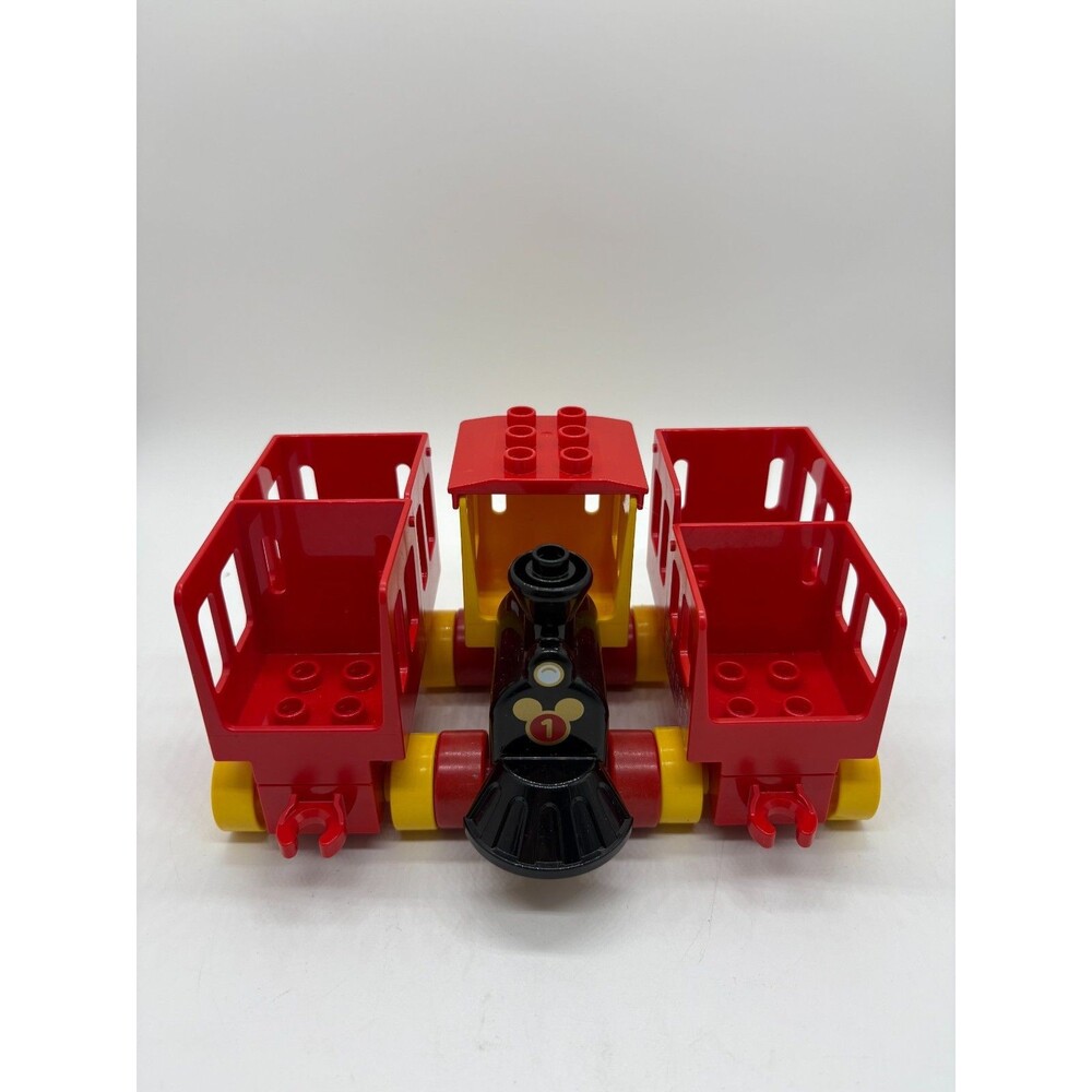 LEGO Duplo Circus Train Set 13 Inch Engine & 2 Carriages Red Yellow Black Kids